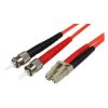 StarTech 50FIBLCST1 1m Multimode 50/125 Duplex Fibre Patch Cable LC - ST