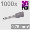 TRU COMPONENTS TC-13377196 Końcówka rurkowa T24C014, z częściową izolacją , 0.75 mm², 1000 szt.