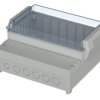 ABS/PC enclosure, (L x W x H) 213 x 185 x 104.5 mm, light gray (RAL 7035), IP65, 41200309