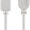 USB 2.0 extension cable, USB plug type A to USB socket type A, 0.6 m, gray, 68624