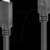 PI6620-010 USB 4.0 Kabel, 20 Gbit/s, 240 W, 8K 30Hz, gewinkelt, 1,0 m