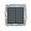 MINI Łącznik pojedynczy ze schodowym (wspólne zasilanie) grafitowy mat 28MWP-10.1