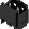 Pin header, 2 pole, pitch 5.08 mm, straight, black, 1149400000