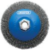 Draper 08065 Steel Bevelled Crimped Wire Wheel Brush 115mm M14 - 08065