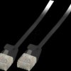 K8108SW.0,5 Cat.6a patch cable, U/UTP, ultraflex, 0.5m, black