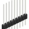 Pin header, 9 pole, pitch 1.27 mm, straight, black, 10059452