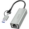 LogiLink UA0238B Adapter USB 2.0 to USB 3.2 C RJ45 18.00 cm