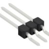Pin header, 3 pole, pitch 2.54 mm, straight, black, 10050600