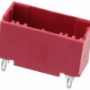 Pin header, 20 pole, pitch 2 mm, straight, red, 5-2040557-0