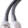 Coaxial cable, BNC jack (straight) to TNC plug (straight), RG-58C/U, grommet black, 5 m, C-00967-01-3