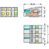 Socket header, 5 pole, pitch 7.5 mm, angled, light gray, 721-205/026-000