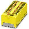 Distribution block, push-in connection, 0.2-6.0 mm², 19 pole, 32 A, 6 kV, yellow, 3273906