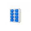 Rozdzielnica siłowa n/t 8x230V IP44 NBOX24.5 248x199x95mm NBOX24.5