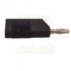 Banana plug - 4mm black stackable (A-1.118-B) - Multicomp