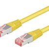 Patch cord S/FTP 6a linka Cu LSZH żółty 7,5m 27AWG 93847