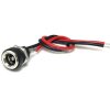 Gniazdo DC 5.5/2.1 żeńskie panelowe z nakrętką M8 30V 2A z przewodami 20cm