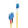 FO duplex patch cable, LC to SC, 5 m, OS1/OS2, singlemode 9/125 µm, BS77811