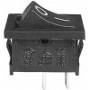 Przełącznik SPST 250V AC 3A czarny kołyskowy