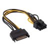 Kabel PCI-E SATA Adapter Zasilania, Akyga AK-CA-80 PCI-E 6+2Pin / SATA 15cm