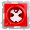 As Gniazdo Pojedyncze Z/U Data Z Kluczem Czerwone Gp-1Gzk/M/00
