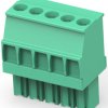 PCB terminal, 5 pole, pitch 3.5 mm, AWG 30-14, 11 A, cage clamp, green, 1986370-5