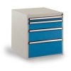 Manuflex SP1040.0002 Szafa szufladowa PROTEC stacjonarna 500x580x560, 4 szuflad HF0002 jasnoszary/jasnoniebieski (S x W