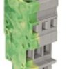 Socket header, 3 pole, pitch 5 mm, straight, gray/green-yellow, 769-103/000-037