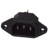 Gniazdo zasilające IEC320 C14 złącze komputerowe (męskie) 2P+Z 230V 10A montaż do obudowy