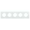 Ramka plastikowa biała 5-modułowa OVAL