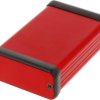 Aluminum enclosure, (L x W x H) 80 x 54 x 23 mm, red, IP54, 1455C801RD