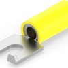 Insulated ring cable lug, 1.04-2.62 mm², AWG 16 to 14, 4.82 mm, yellow, 34805