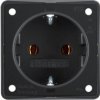 Integro Flow Gniazdo schuko czarny 947782503 HAGER