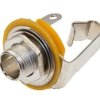 Gniazdo Jack 6,3mm stereo, metal, montażowe