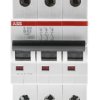 Wyłącznik nadprądowy MCB, Typ B, 3-biegunowy, 63A, 400V, na szynę DIN, ABB S203-B63, S200