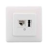 Rutenbeck 13311201 Phone socket Screw fastening Pure white