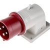 Złącze przemysłowe - zasilające 32A Wtyczka 415 V 3P + E Męski Scame Czerwony Montaż ścienny IP44