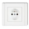 FLEXI Gniazdo pojedyncze z uziemieniem (przesłony torów prądowych) biały FGP-1zp KARLIK