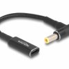 Delock Kabel do ładowania USB Złącze żeńskie USB-C®, Wtyczka DC 2,5 mm 0.15 m czarny 60040