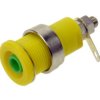 Gniazdo bananowe 4mm M4 żółto-ziel. niklowane 24.301.0 32A bezpieczne