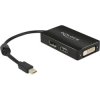 Delock 62623 Mini DisplayPort to DisplayPort/HDMI/DVI Adapter Passive Black 16cm