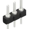 Pin header, 3 pole, pitch 2.54 mm, straight, black, 10057806