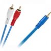 Przyłącze Jack 3.5 stereo - 2xRCA niebieski - 5m