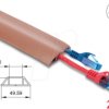 20764 Cable Duct PVC flexible 50 x 14 mm - length 2 m brown