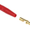 Adapter z wtykiem bananowym Męski Połączenie lutowane typ Wtyk bananowy Czerwony 32A Staubli rozmiar 4 mm