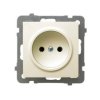 AS Gniazdo pojedyncze bez uziemienia ecru GP-1G/m/27 OSPEL