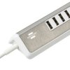 Brennenstuhl Brennenstuhl 1508230, Indoor, AC, 4,2 A, 1,5 m, Edelstahl, Weiß Ładowarka USB 20 W 4x USB-A, 1x USB-C® Powe