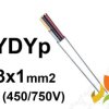 Przewód YDYp żo 3x1,0 mm2 (450/750V) instalacyjny płaski (krążki 100m) G-006468 TELEFONIKA