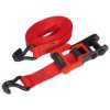 Sealey TD41248JD Ratchet Tie Down 32mm x 4.9m Polyester Webbing + J Hooks 1200kg
