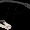 80734 RJ45 Network Cable Cat.8.1 S/FTP plug 45° left angled to plug st