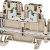 Multi level terminal block, snap-in, 0.34-2.5 mm², 4 pole, 22 A, 8 kV, dark beige, 2902500000